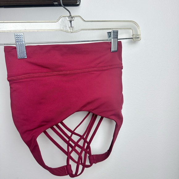 #58 LULULEMON RED MERLOT ALIGN BRA ATHLETIC SPORTY RUNNING GYM - Picture 3 of 8